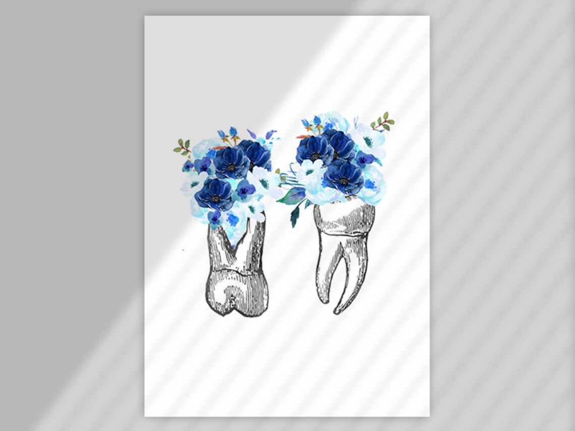 Dental Art Set Dentist Office Decor Dental Assistant Gift Etsy Australia