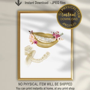 Kieferorthopäde Geschenk, Lächeln Art Print, Invisalign Aligner Druck, Geschenk für Zahnärzte, Zahnhygieniker Büro Dekor, Zahnarztpraxis