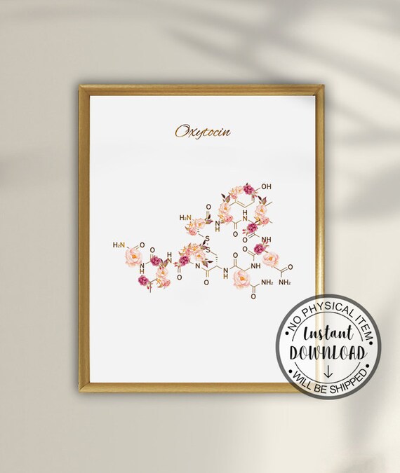 Oxytocin Molecule Oxytocin Art Oxytocin Print Psychology Etsy