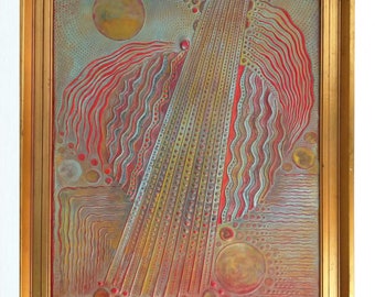 Hand-painted oil painting - Original painting from 1987 "Music" by A. Slezak