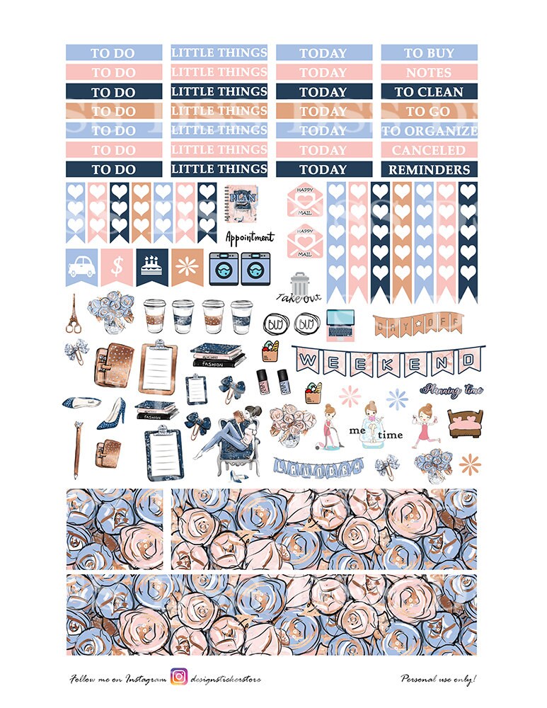 planner girl planner stickersprintable planner etsy