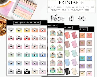 PLAN IT ON printable planner stickers/planning icons/camera sticker set/happy mail planner stickers