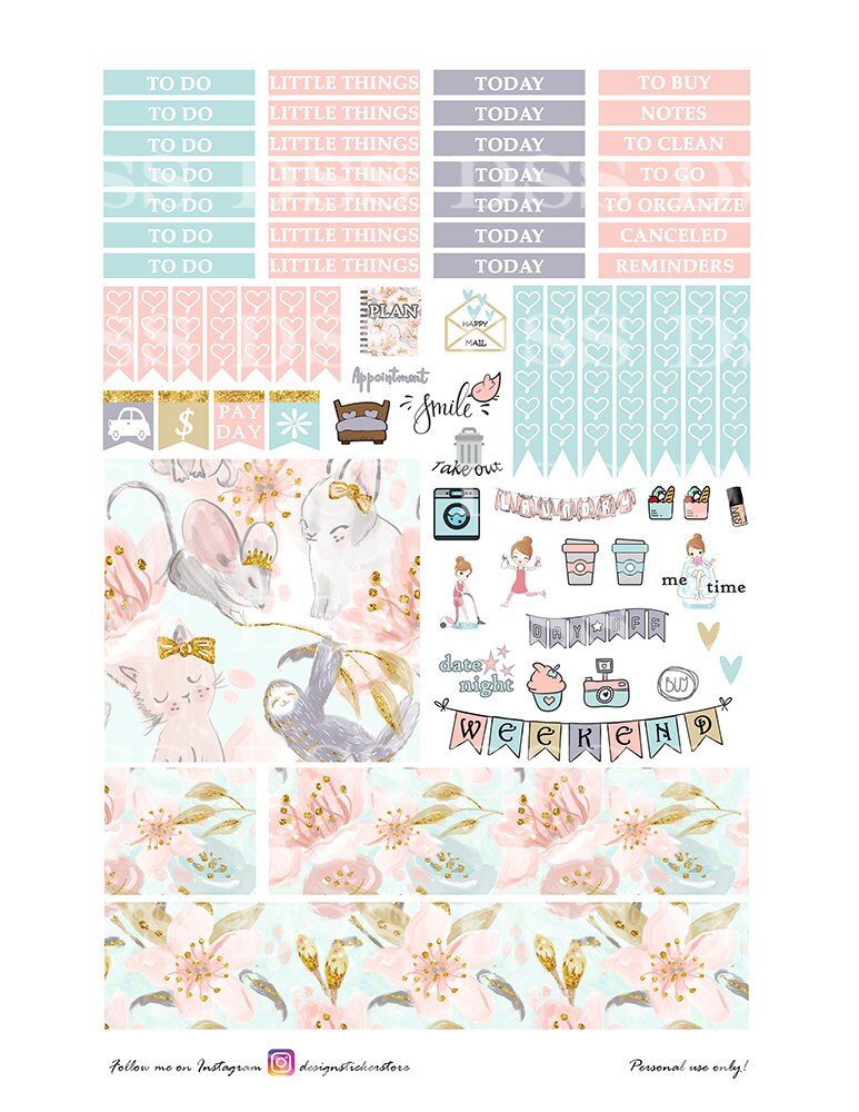 Kawaii Planner Stickers/Planner Stickers for Erin Condren | Etsy