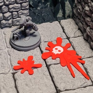 Blood Spatter Tokens (28) - for DnD, Warhammer 40k, Gloomhaven & Tabletop RPG Combat Accessories image 10