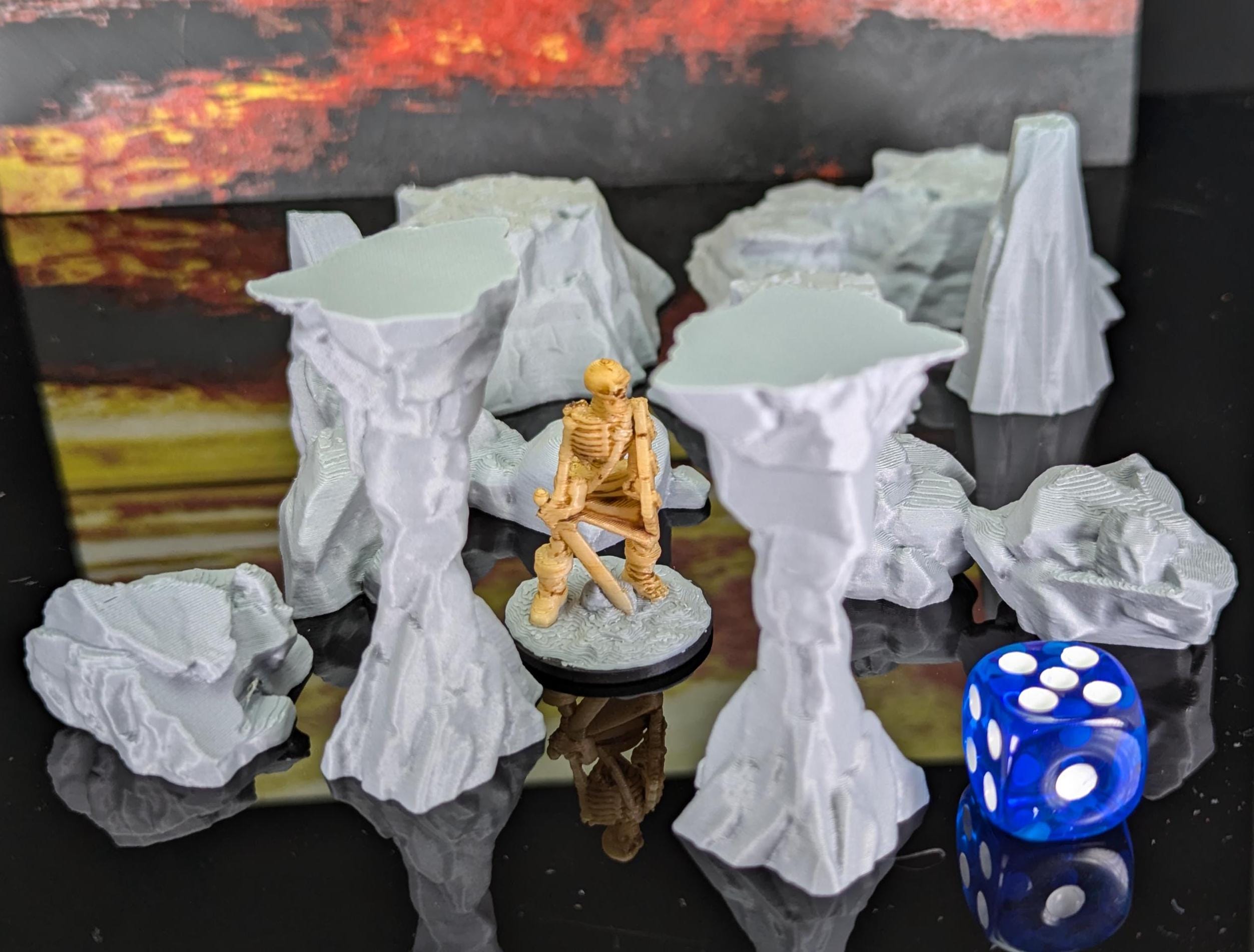Mini Rocks Scatter Image Rock Scatter Terrain Set for Tabletop RPG Miniature Wargaming Scenery ...