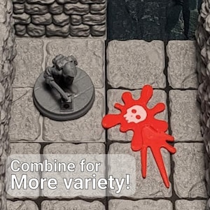 Blood Spatter Tokens (28) - for DnD, Warhammer 40k, Gloomhaven & Tabletop RPG Combat Accessories image 11