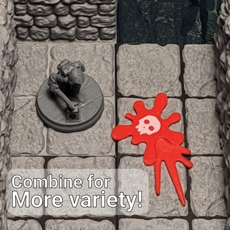 Blood Spatter Tokens (28) - for DnD, Warhammer 40k, Gloomhaven & Tabletop RPG Combat Accessories image 11