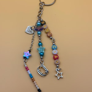STRAY KIDS Beaded Star Keychain | Handmade K-Pop Name Charm | SKZ-Inspired Fan Merch