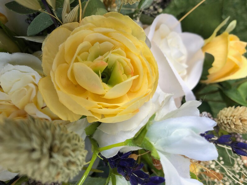 rustic flowers destination Weddings lemon roses wedding bouquet roses lavender Bohemian bouquets Boho Sunshine Bride/'s bouquet