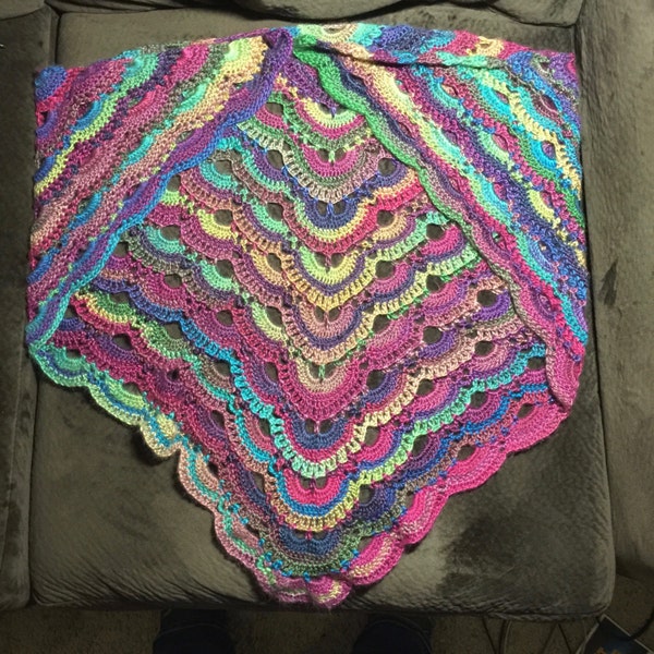 Stained Glass Virus Shawl