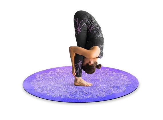 Yoga Pilates Fitness  Printed Natural Rubber Mat 