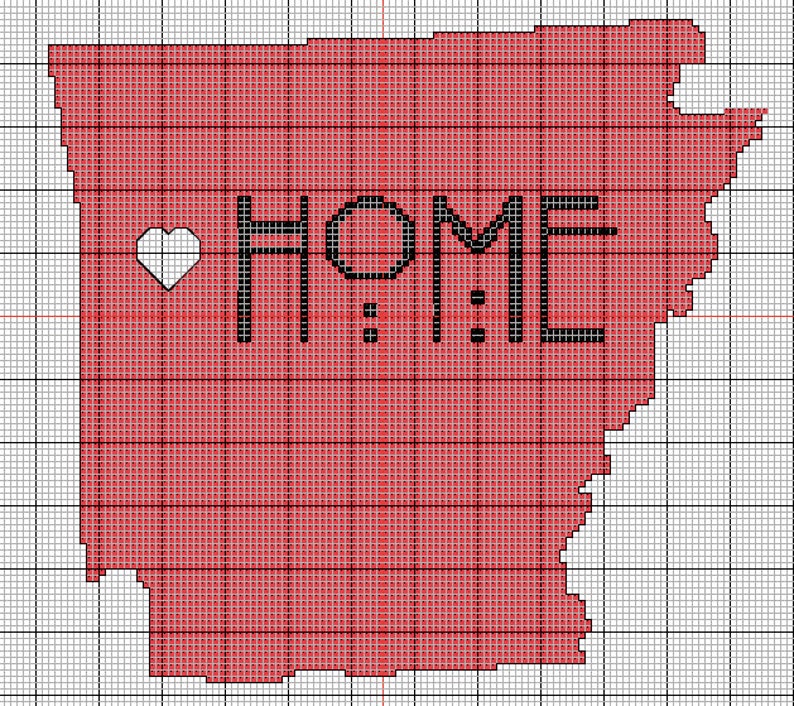 Arkansas is Home Crossstitch Pattern Etsy