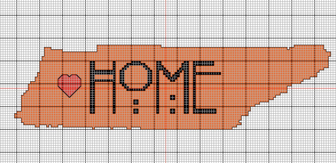 Tennessee is Home Crossstitch Pattern Etsy