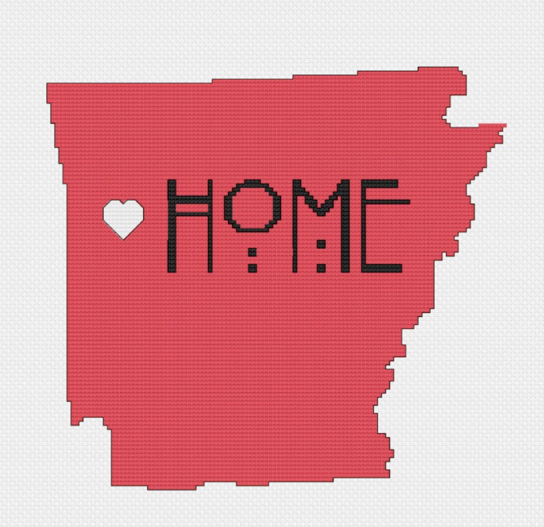 Arkansas is Home Crossstitch Pattern Etsy