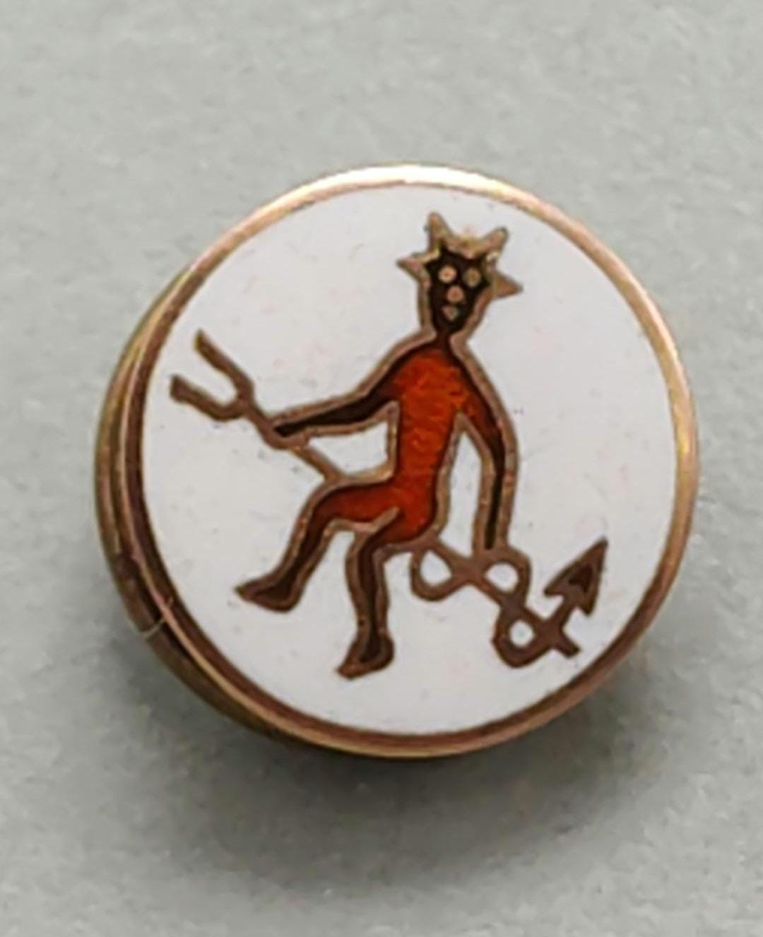 Stief Co Enamel Devil Pin 10k Gold - Etsy