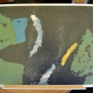 Sister Corita Print &quot;Night in the Midst of Her Course&quot; 1960s Modern Pop Art Modernist 1968 10x14