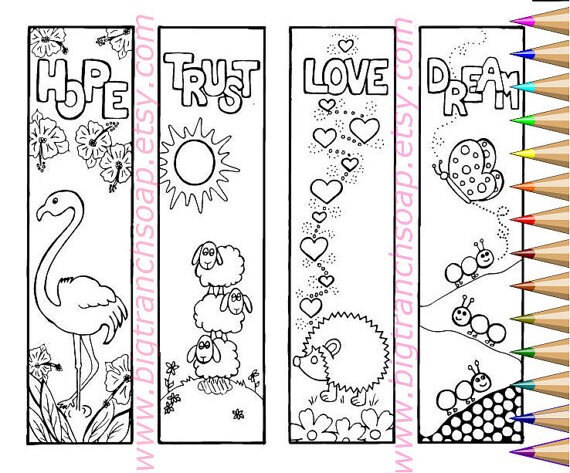 Download Coloring for Adults Colouring Bookmarks Printable | Etsy