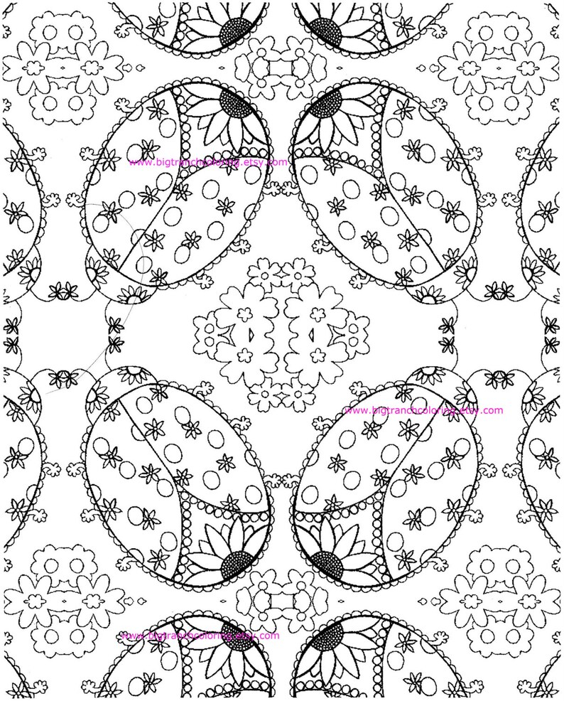 Download Adult Coloring Page Colouring Ladybugs Hand Drawn | Etsy