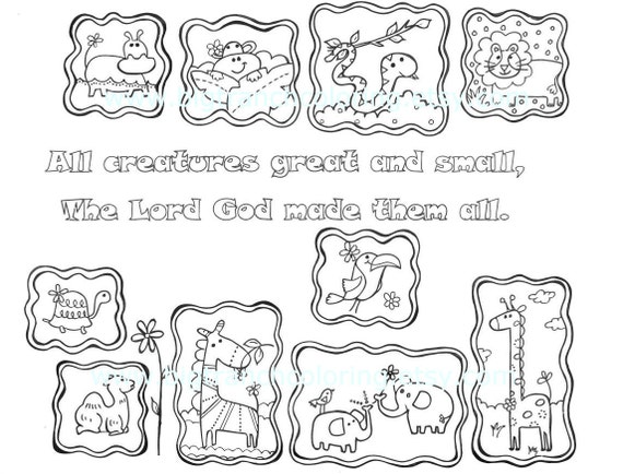 God Made Animals Coloring Page Sketch Coloring Page