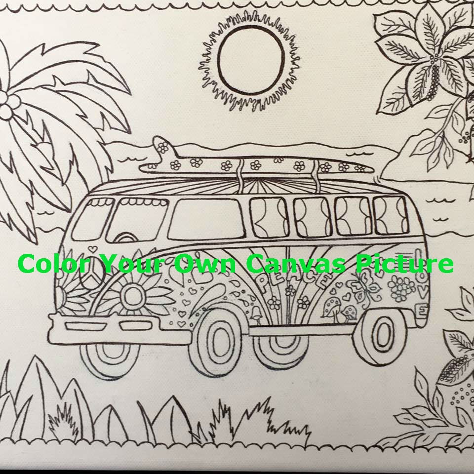 Coloring Page Canvas FREE SHIPPING Adult Coloring Book | Etsy