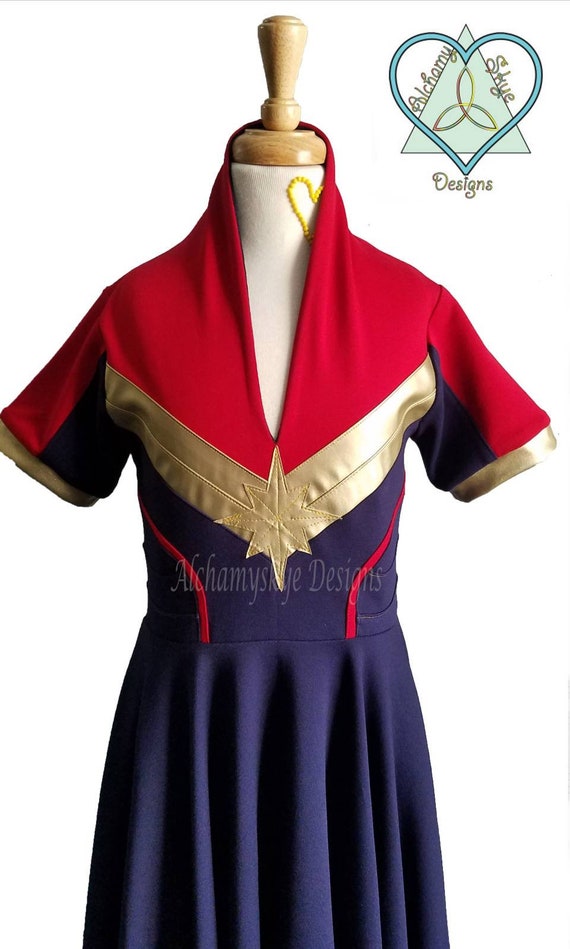 captain marvel skater dress