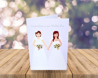Teddy Bear Brides Lesbian Wedding Card Lesbian Brides Mrs Etsy