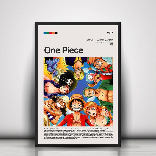 One Piece  poster, Anime poster print, wall nursery,movie poster - Fine Art Poster Decor Home Watercolor Gift Illustration