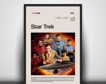 Star Trek  series poster, series poster print, vintage wall decor, retro, download, digital file,movie poster