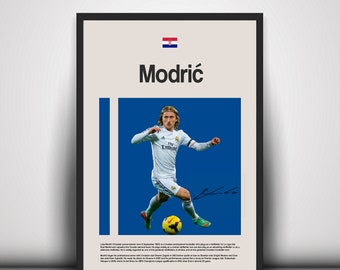 Futbolista Modrić,cartel deportivo, futbolista, futbolista, cartel de fútbol, deportista famoso, deporte