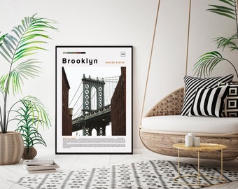 Brooklyn Print, poster, wall art, artwork, photo, photography, cover, newspaper,america,poster,newspaper cover