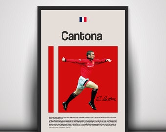 Futbolista Cantona, cartel deportivo, futbolista, futbolista, cartel de futbol, deportista famoso, deporte