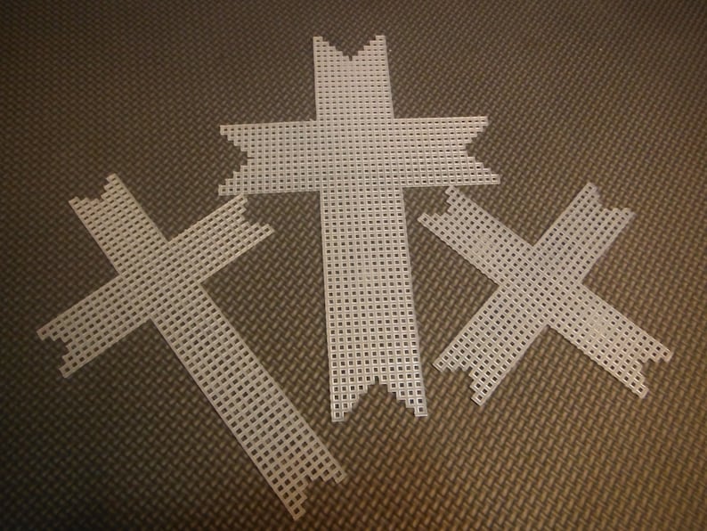 Precut Plastic Canvas Cross set for a three dimensional Etsy