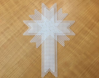 Pre-cut Plastic Canvas Cross set for a three dimensional cross.