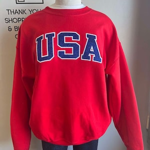 USA Glitter & Embroidered Crewneck