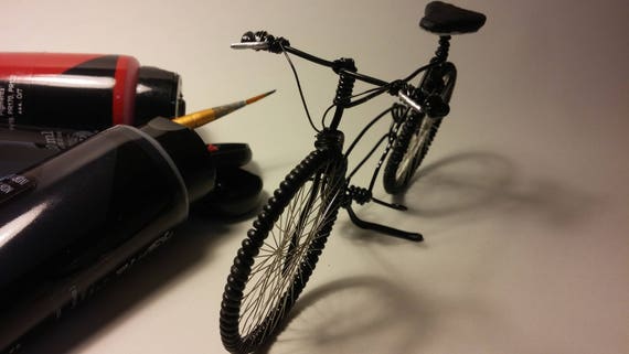 Draad fietsen handgemaakt mountainbike miniatuur fiets | Etsy Nederland