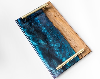 Sinker Cypress Charcuterie Board - Resin River Serving Tray