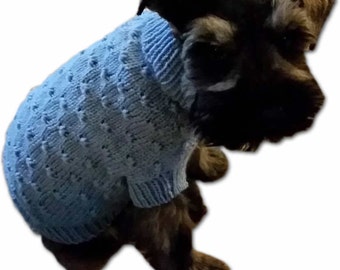 Patrón de suéter de perro con puntos