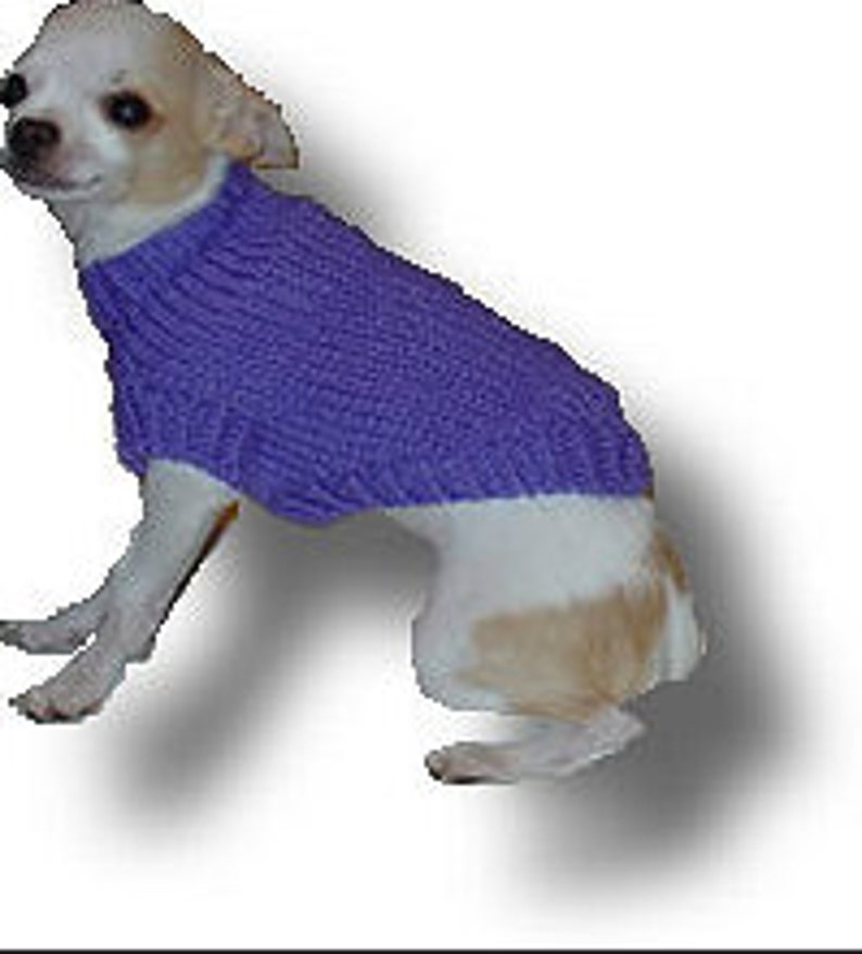 XXS Plain Dog Sweater Pattern Etsy