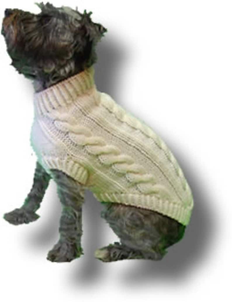 4 Cable Dog Sweater Pattern Etsy