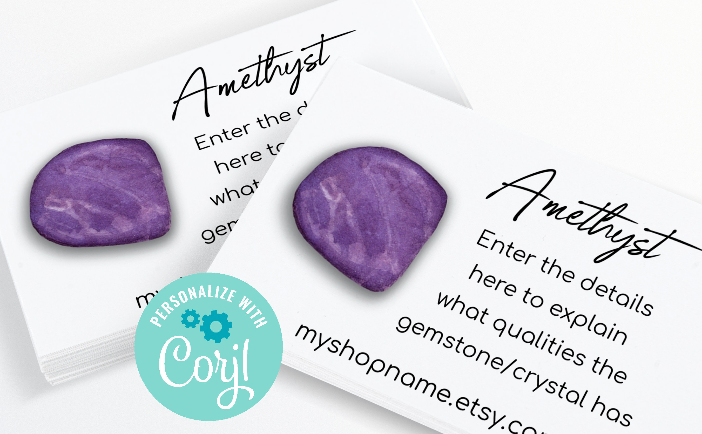 Printable Amethyst Gemstone Information Card. Edit And Print | Etsy