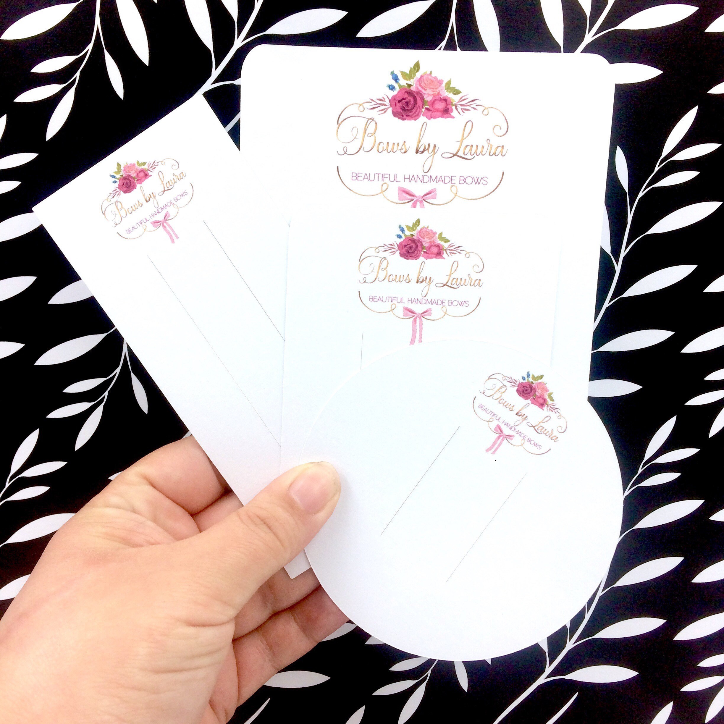 4 inch Plastic Template Hair bow Jewellery accessories display cards packaging