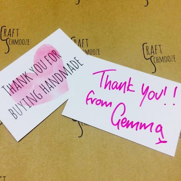 25 Business thank you cards, Size of a european business card CLEARANCE