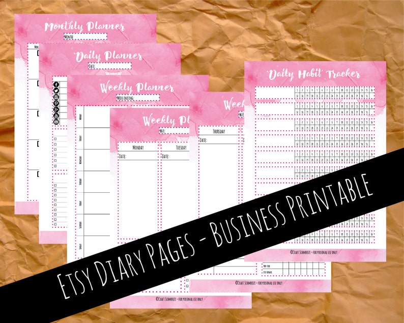 Printable diary, Etsy planner, printable planner, business office planner, printable diary web page, workplace diary, store diary, enterprise printable photograph relating to Etsy Printables named Printable diary, Etsy planner, printable planner, workplace planner, printable diary web site, company diary, keep diary, office printable