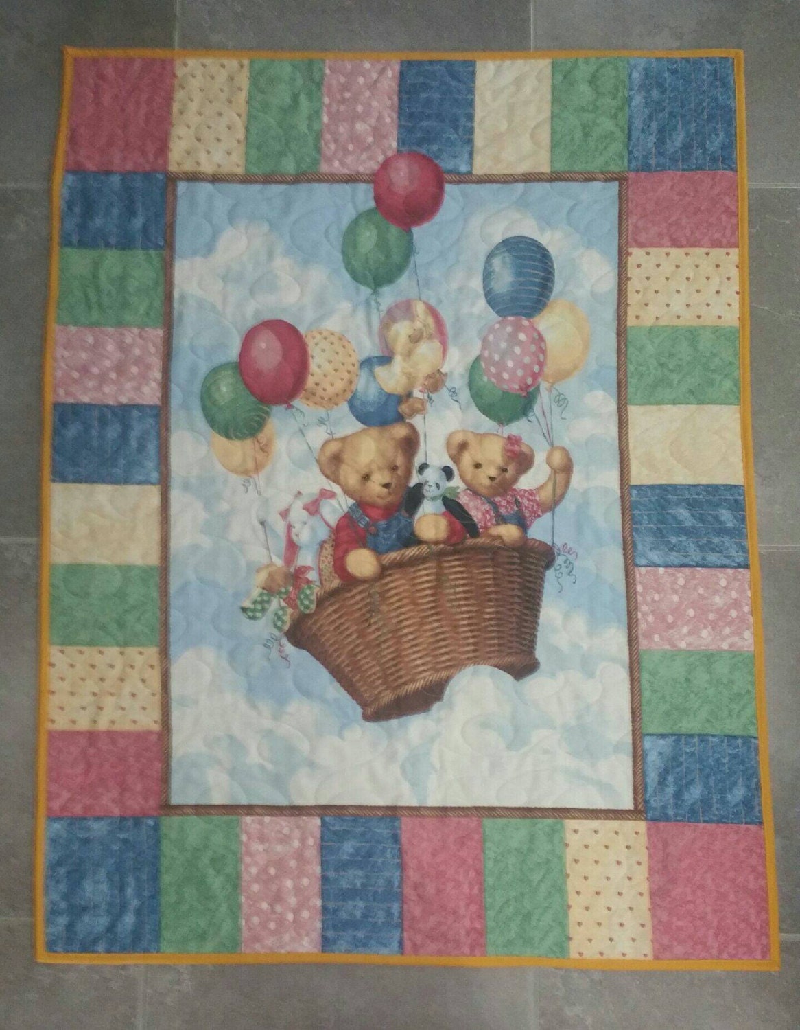 Old Fashioned Teddy Bear quilt Teddy Bear quilt/blanket Baby Etsy