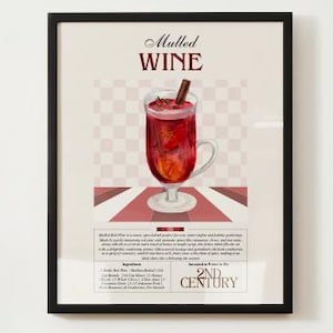 Christmas Cocktail Poster Bundle I Festive Holiday Drink Recipes Printable Art