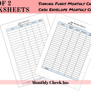 Monthly Check In set of 2, Digital Download