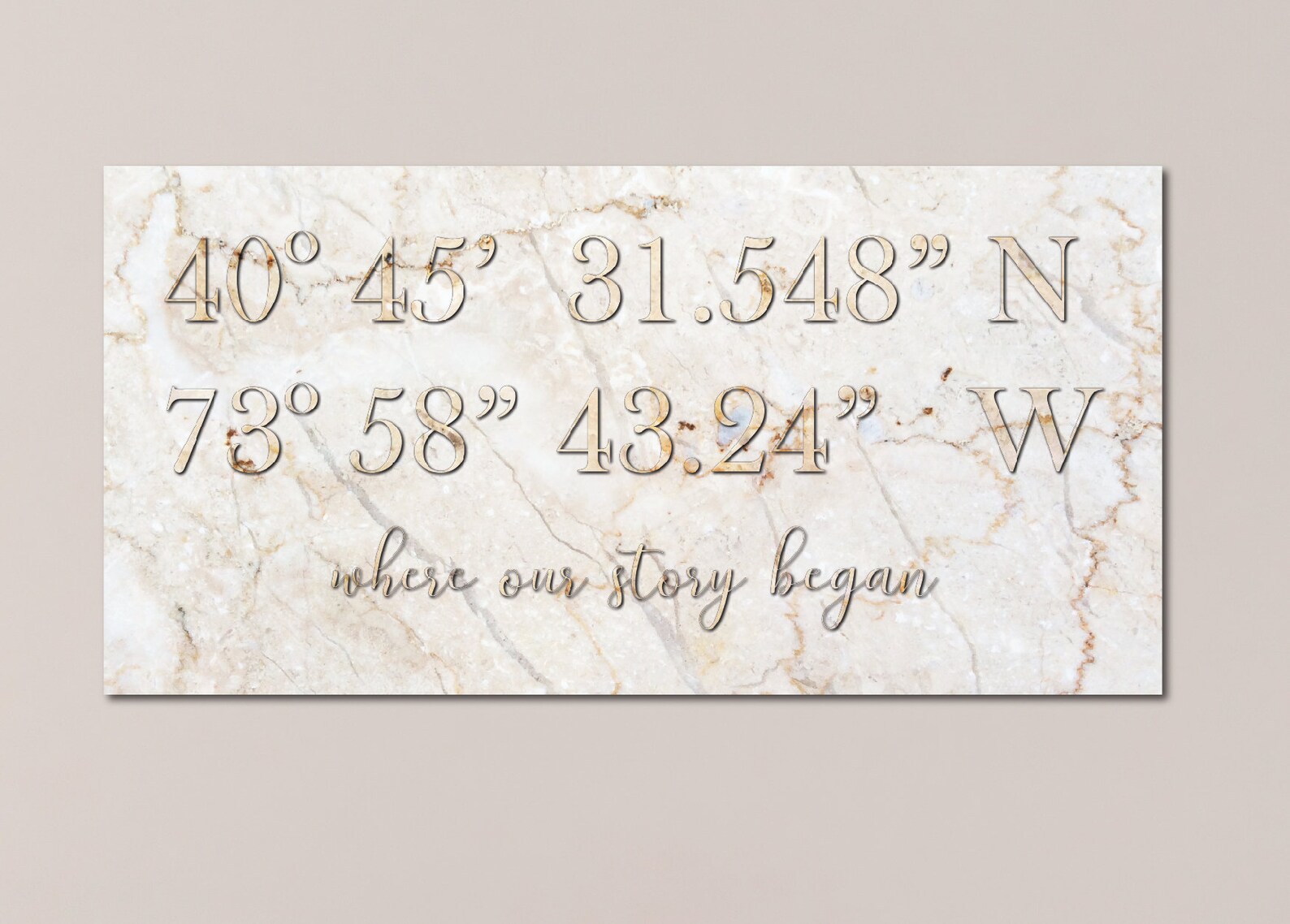 Coordinates Custom Art / Framed Canvas Art / Personalized Etsy