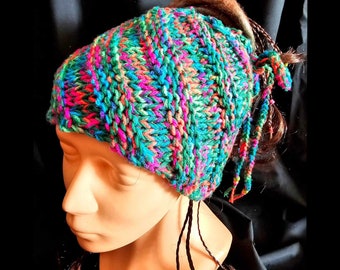 Dreadlock lavorato a maglia cappello fascia tubo dreadlocks turbante beanie trecce fascia boho hippe rasta melange filato