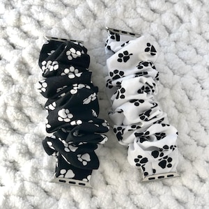 Paw Prints Chunkie Scrunchie Band | Apple Watch or Galaxy Watch | Multiple Options