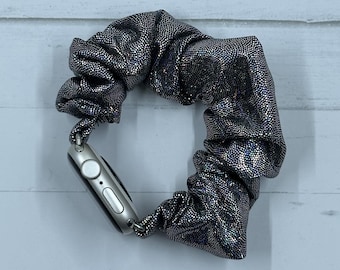 Black or Purple Holographic Chunkie Scrunchie Band | Apple Watch or Galaxy Watch | Multiple Options